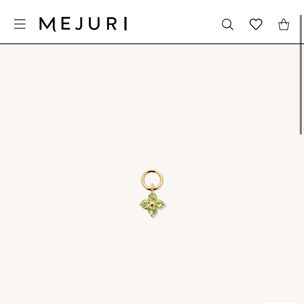Mejuri Single Gemstone Cluster Hoop Charm
